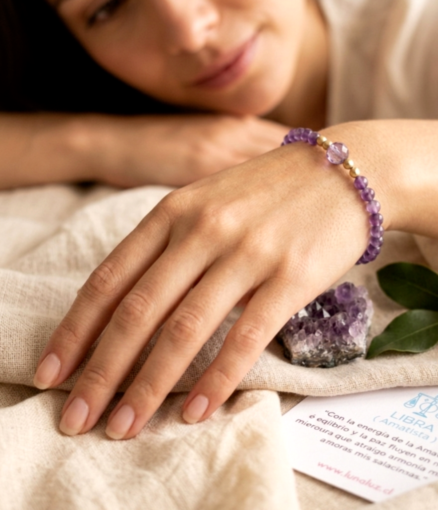 Pulsera Libra “Equilibrio y Calma Interior” con piedra Amatista