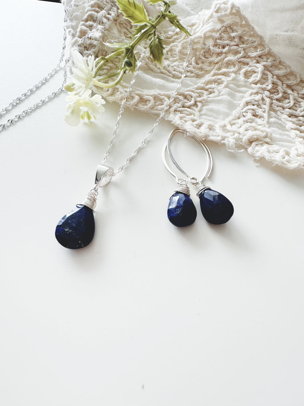 Conjunto con Piedra Lapislázuli “Sabiduría Interior”