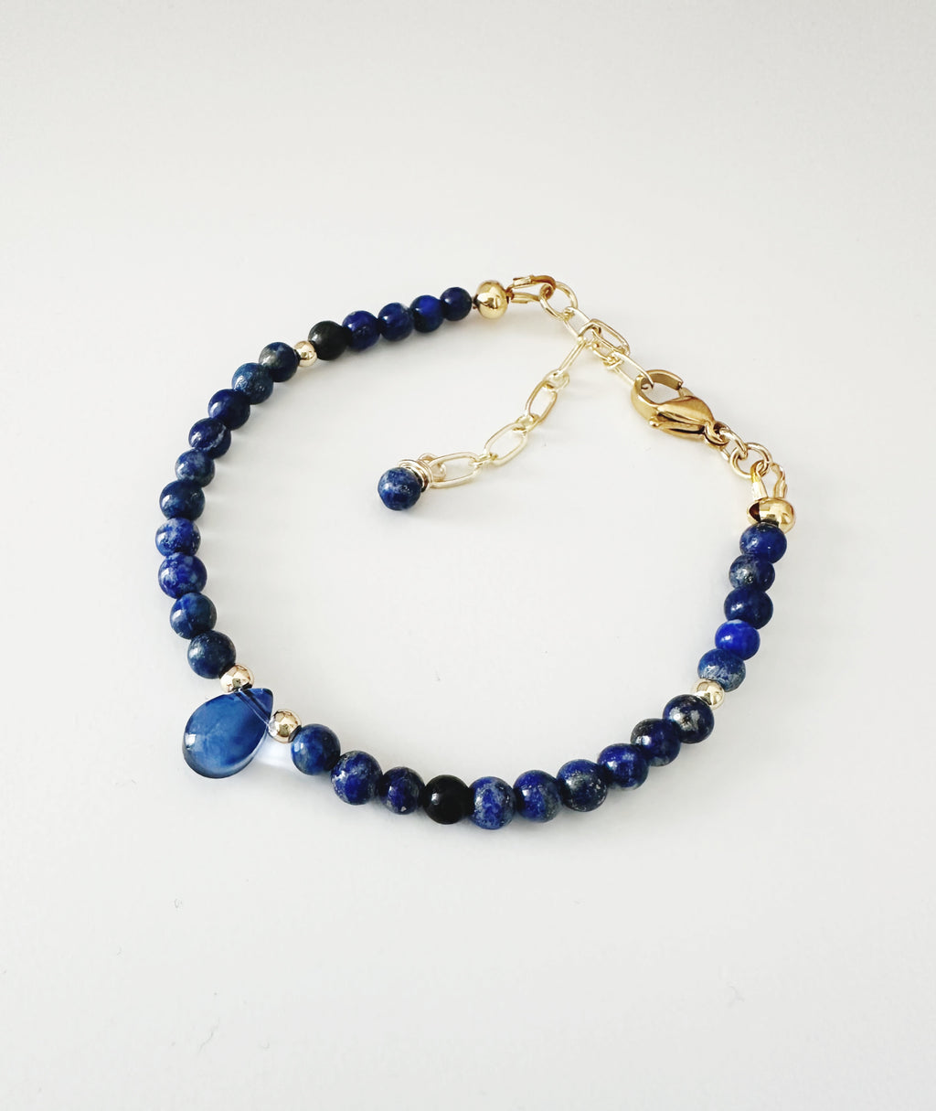 Pulsera "Mi voz interior" en piedra Lapislázuli