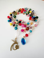 Collar “Alma de Colores” mix de piedras naturales . Enchape de Oro 18k