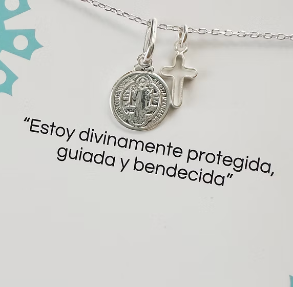 Collar San Benito Protector. Incluye mensaje especial y packing para regalo