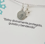 Collar San Benito Protector. Incluye mensaje especial y packing para regalo