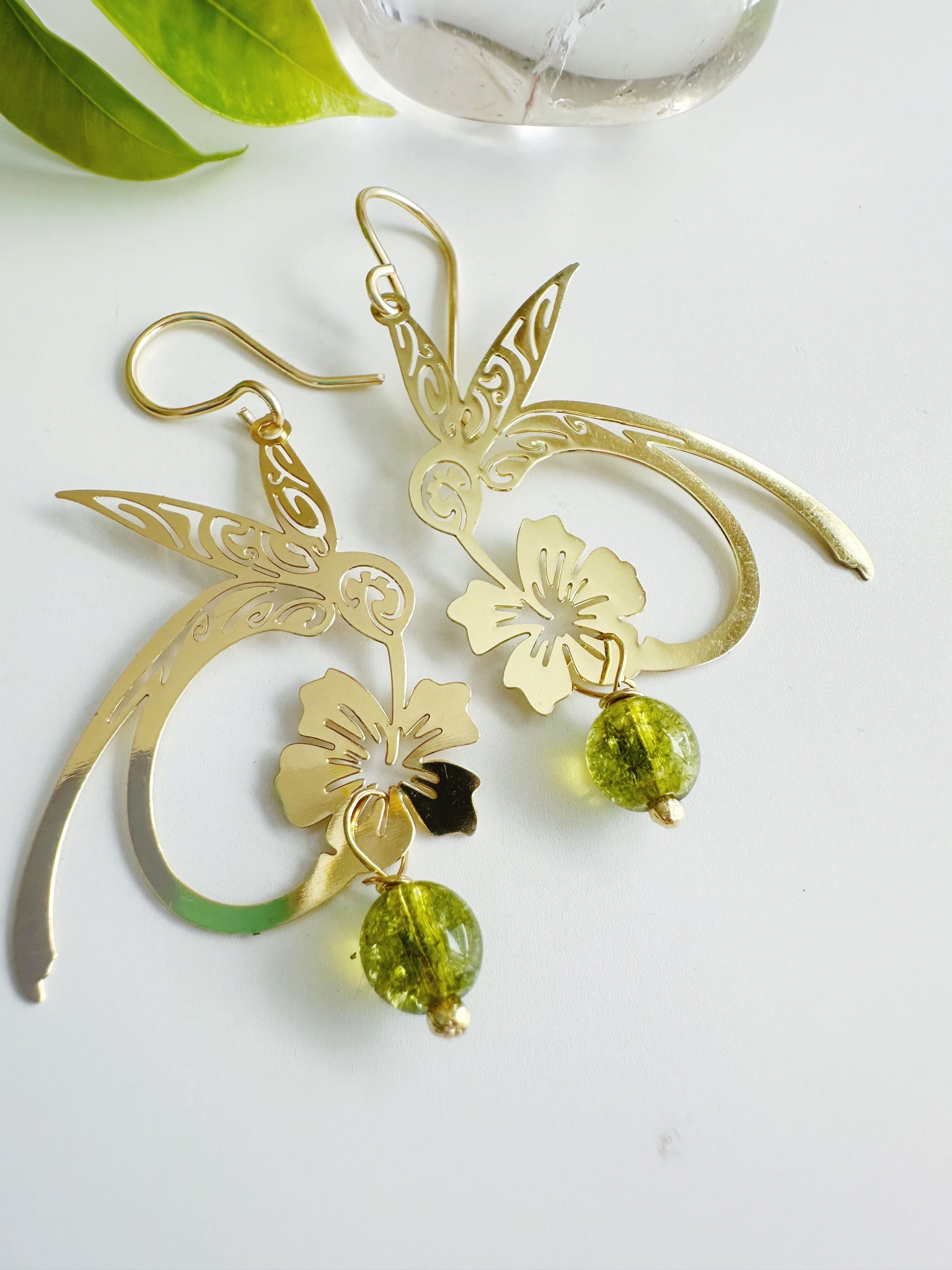 Aros Piedra Peridoto con significado "Colibrí de Luz"