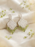 Aros "Luz de Renovación" de Peridoto. Enchape de Plata 950
