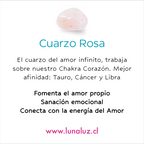 Conjunto Corazones de Cuarzo Rosa | Regalo para Mamá