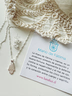 Conjunto Mano de Fátima de Plata  “Protección y Luz”