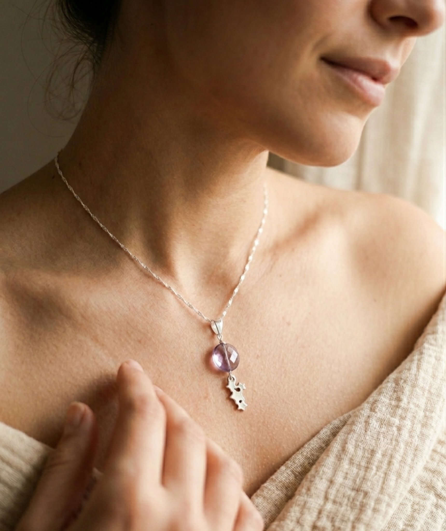 Collar “Calma para el Alma” de Piedra Amatista con significado