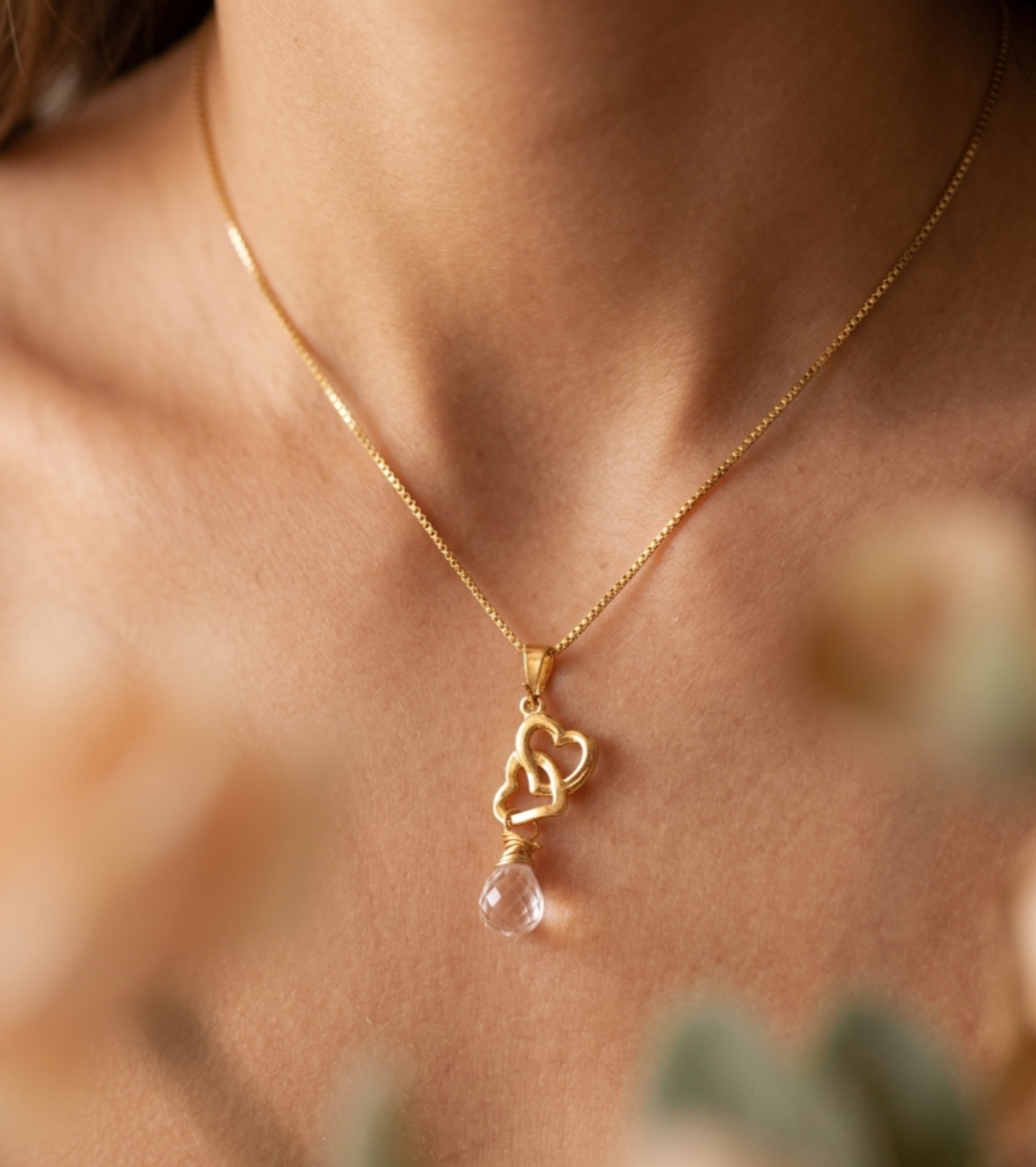 Collar “Amor y admiración” con Cuarzo Rosa