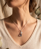 Collar de Fluorita Natural | Joya Espiritual con Significado . Incluye empaque  para regalo