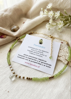 Collar  "Renovación y Equilibrio" piedra Peridoto con Amatista Verde