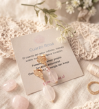 Aros con piedra Cuarzo Rosa "Flor del Amor"