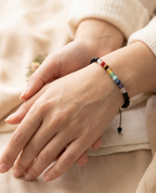 Pulsera "Tu centro" 7 Chakras con piedra Ónix Negro