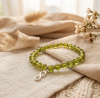 Pulsera "Abundancia Infinita" en piedra Peridoto
