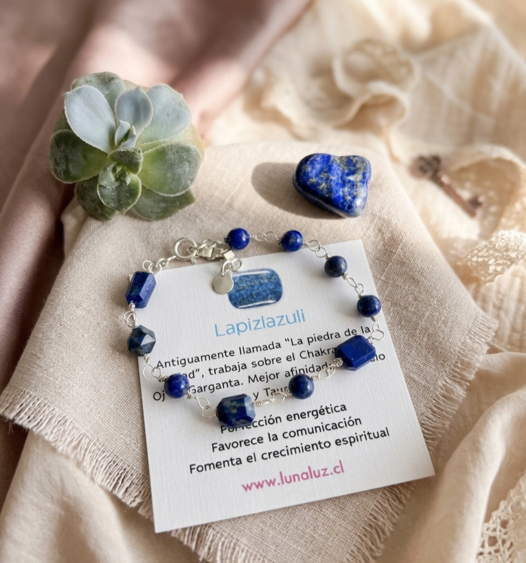 Pulsera de Lapislázuli "Sabiduría, Verdad y Protección Interior"