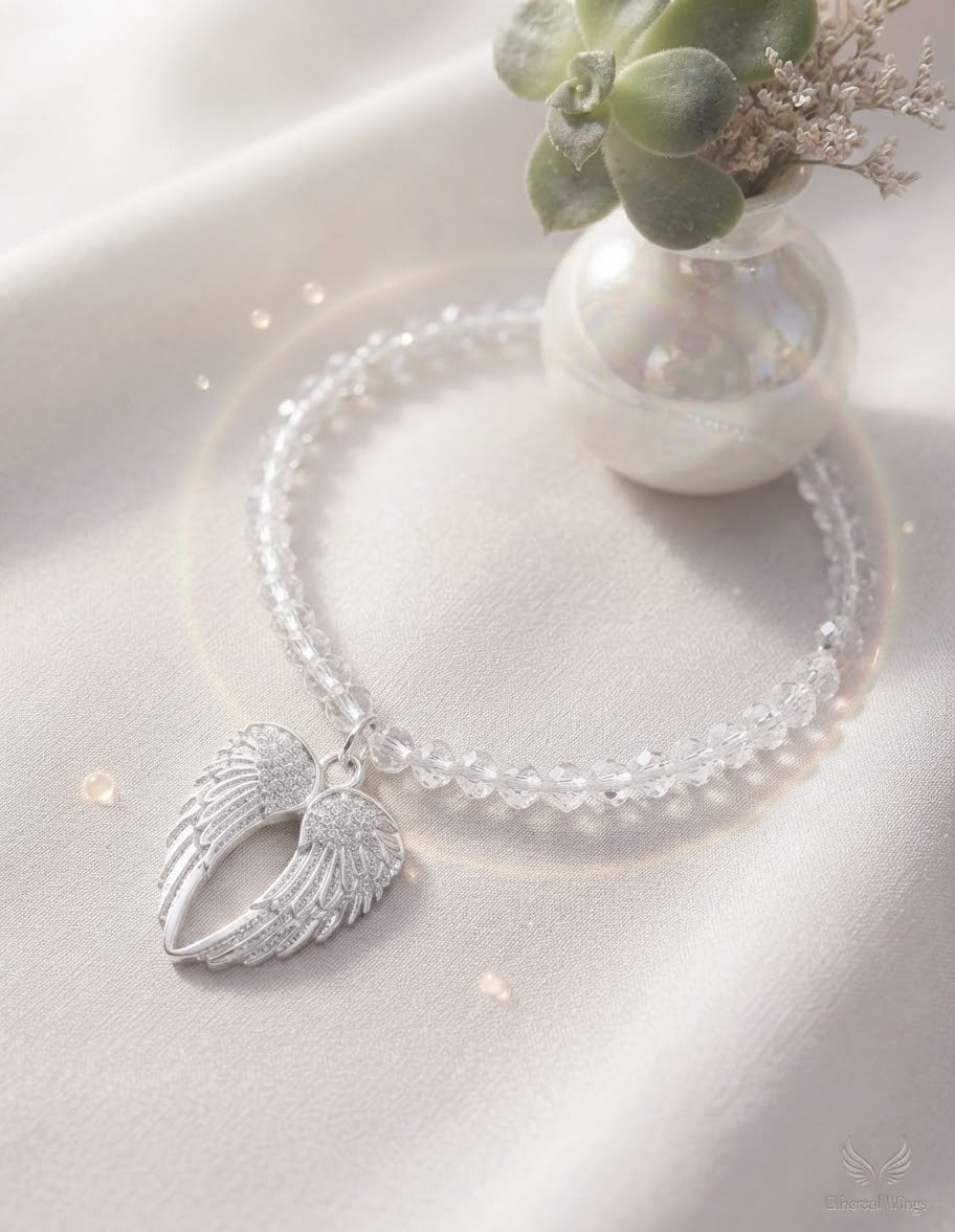 Pulsera “Siempre contigo” Alitas de Ángel. Enchape de Plata 950