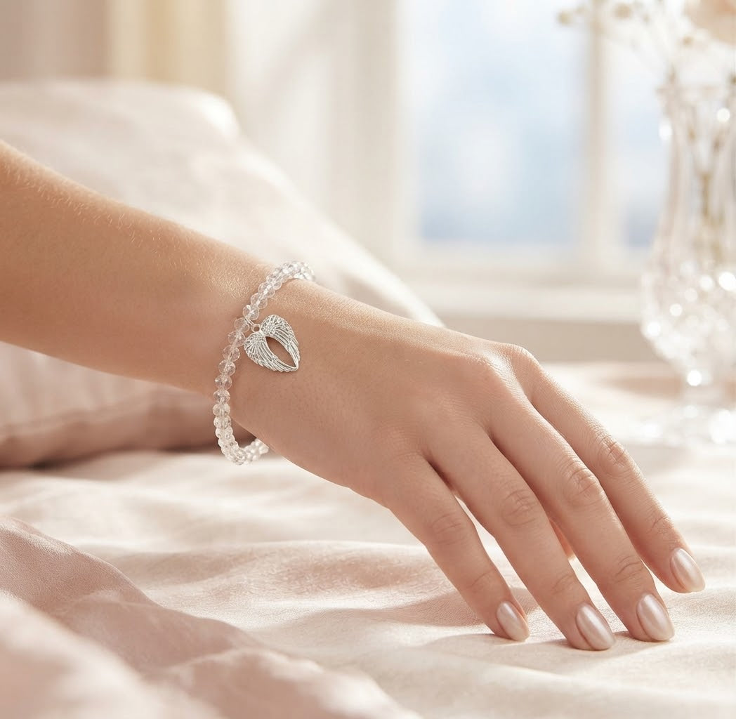 Pulsera “Siempre contigo” Alitas de Ángel. Enchape de Plata 950