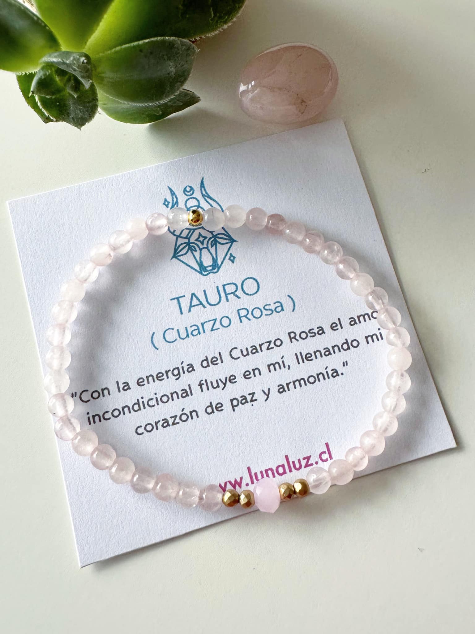 pulsera del signo tauro con significado impreso de la piedra y el zodiaco de tauro