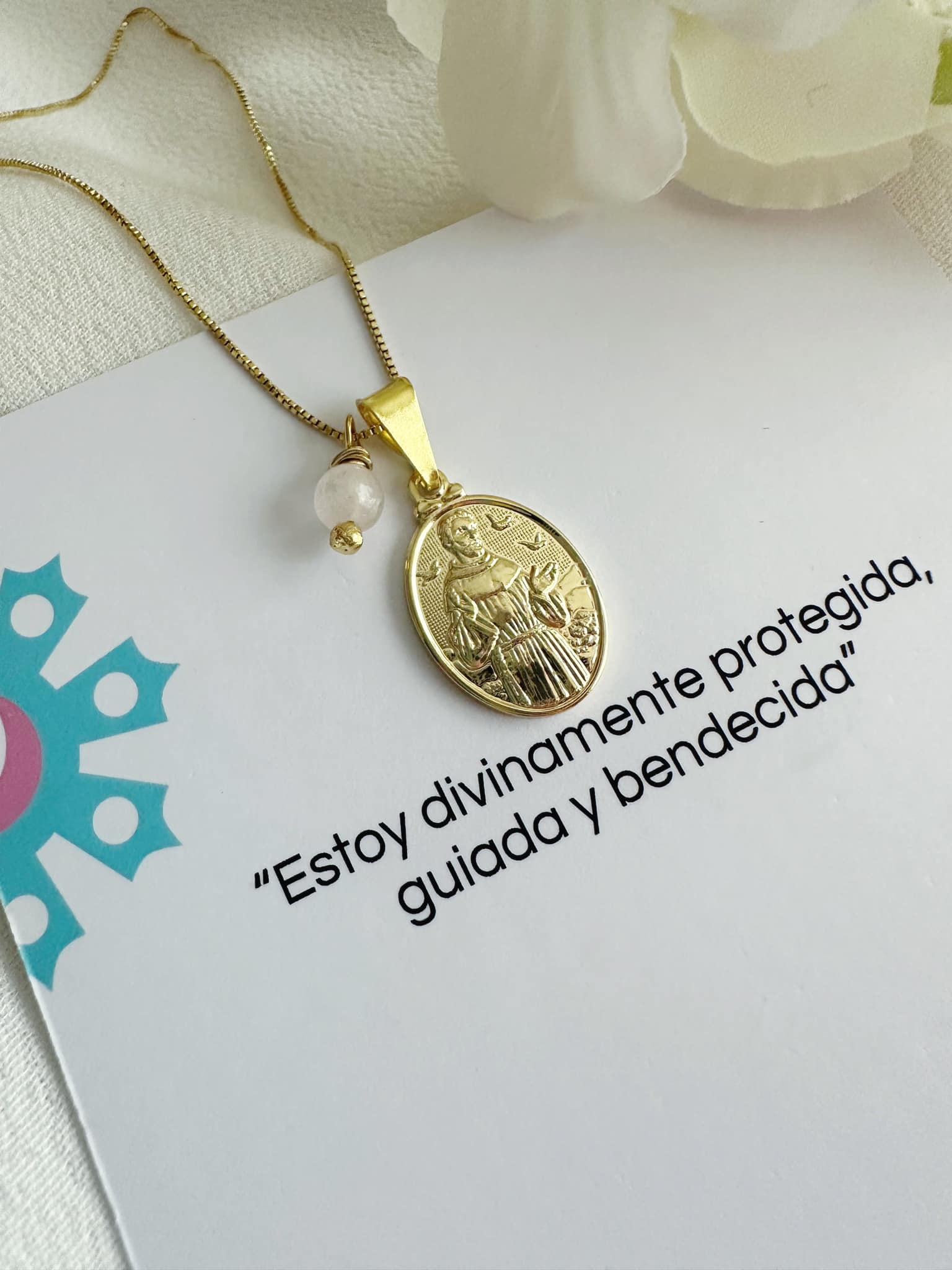 cadena de proteccion con medalla de san francisco de asis