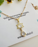 cadena mujer con estrella de david