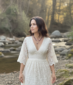 Collar corazón en piedra Amatista. Incluye significado de la piedra y packing para regalo