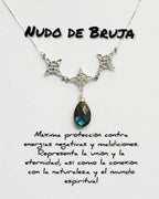 collar nudo de bruja con piedra labradorita