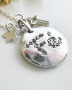 collar fe en dios con dijes de proteccion: medalla de fe , cruz de cristo y estrella