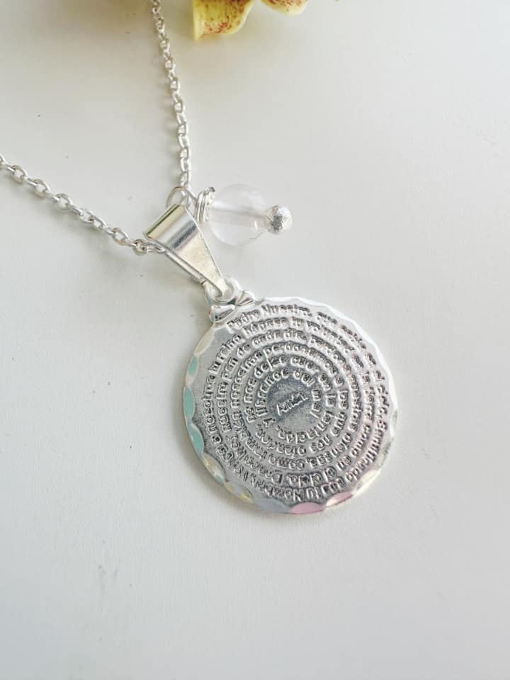 medalla grabada de padre nuestro
