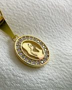 medalla irgen niña con circones