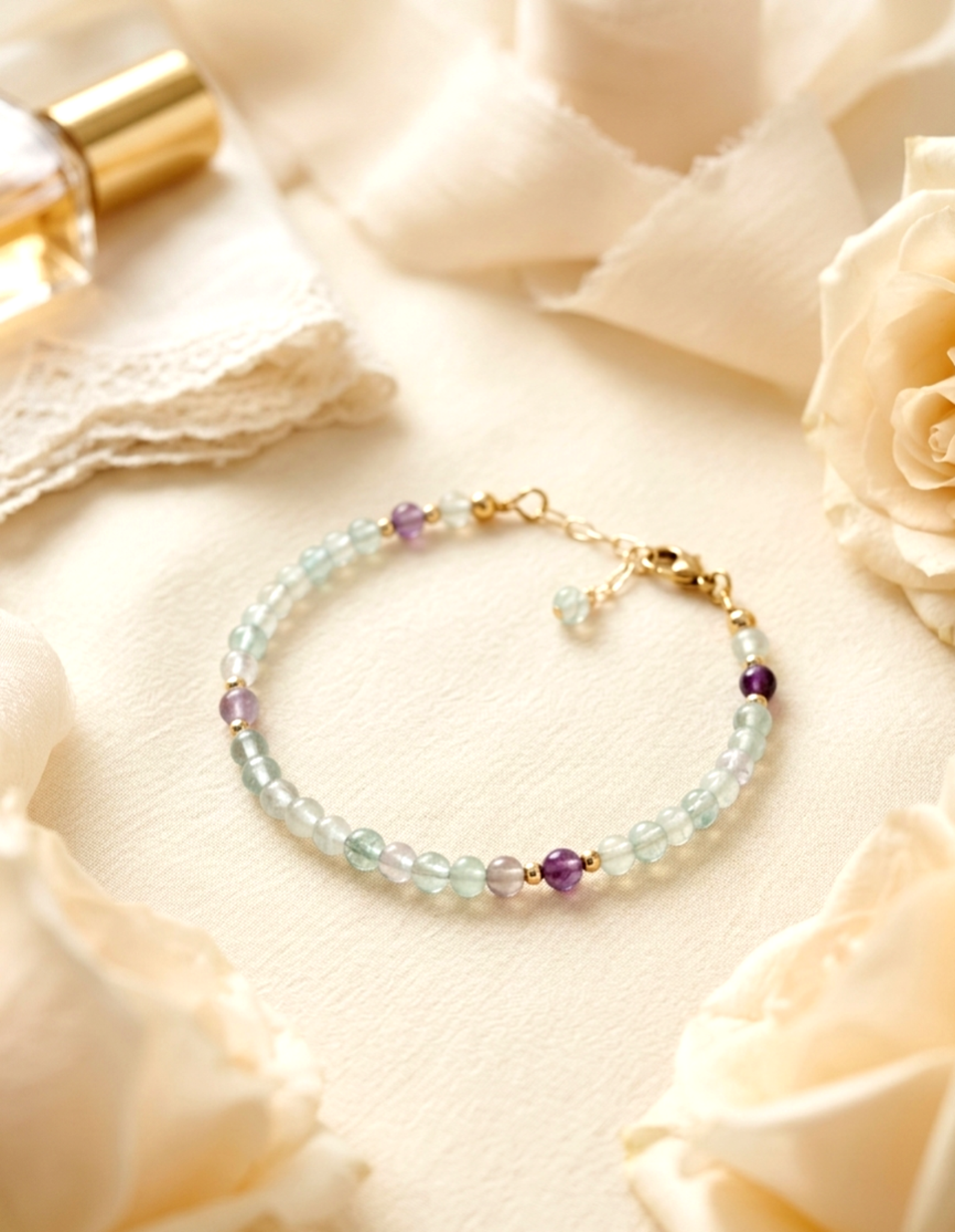 Pulsera “Armonía Interior” de piedra Fluorita