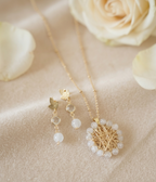 Conjunto "Luz de Selene" en piedra selenita