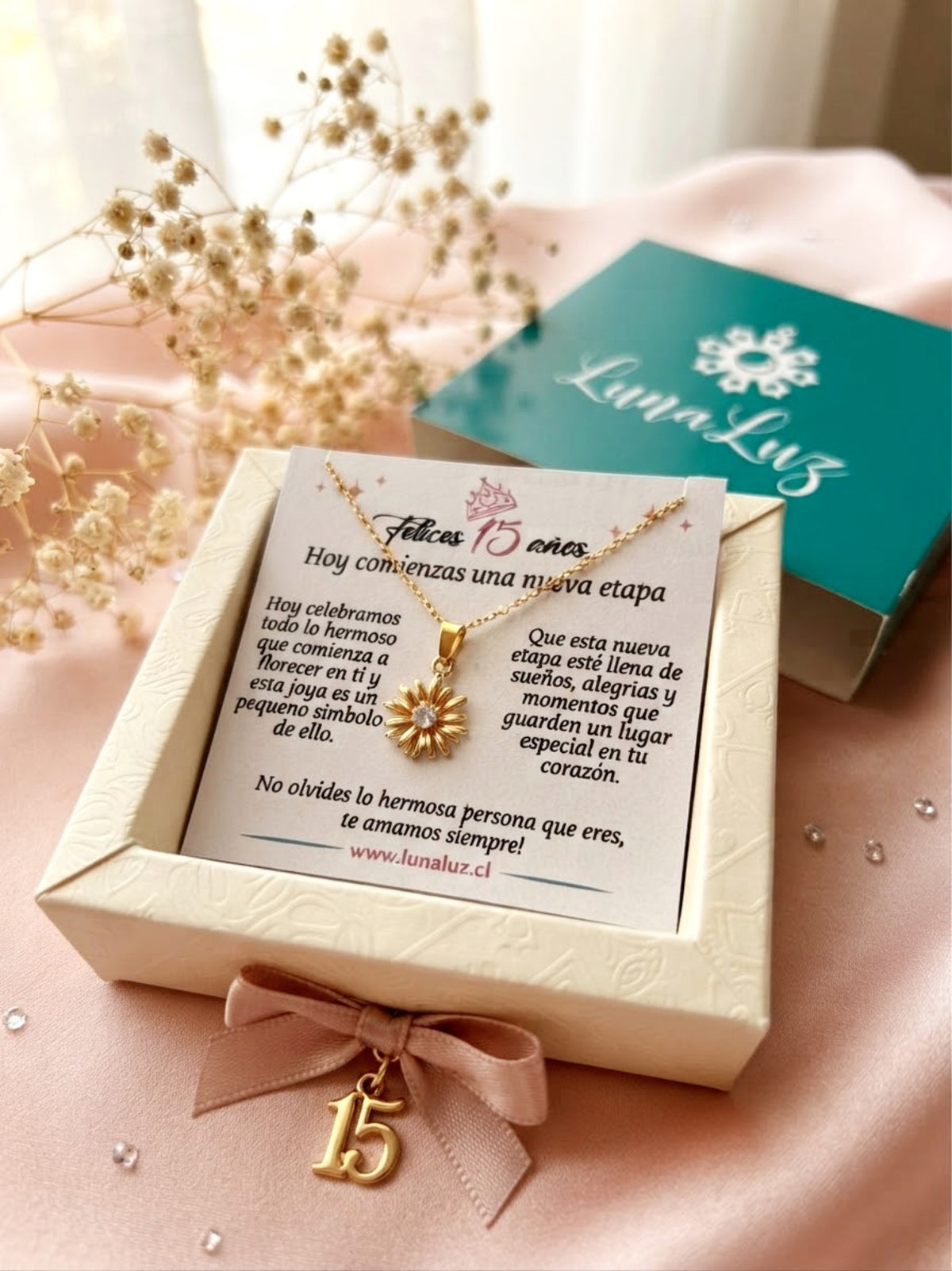 Collar "Florecer con tu luz" Enchape de Oro 18k