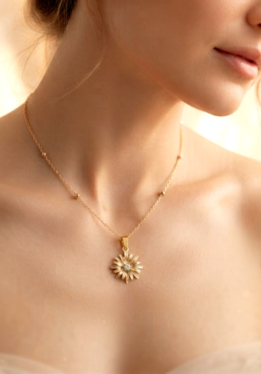 Collar "Florecer con tu luz" Enchape de Oro 18k