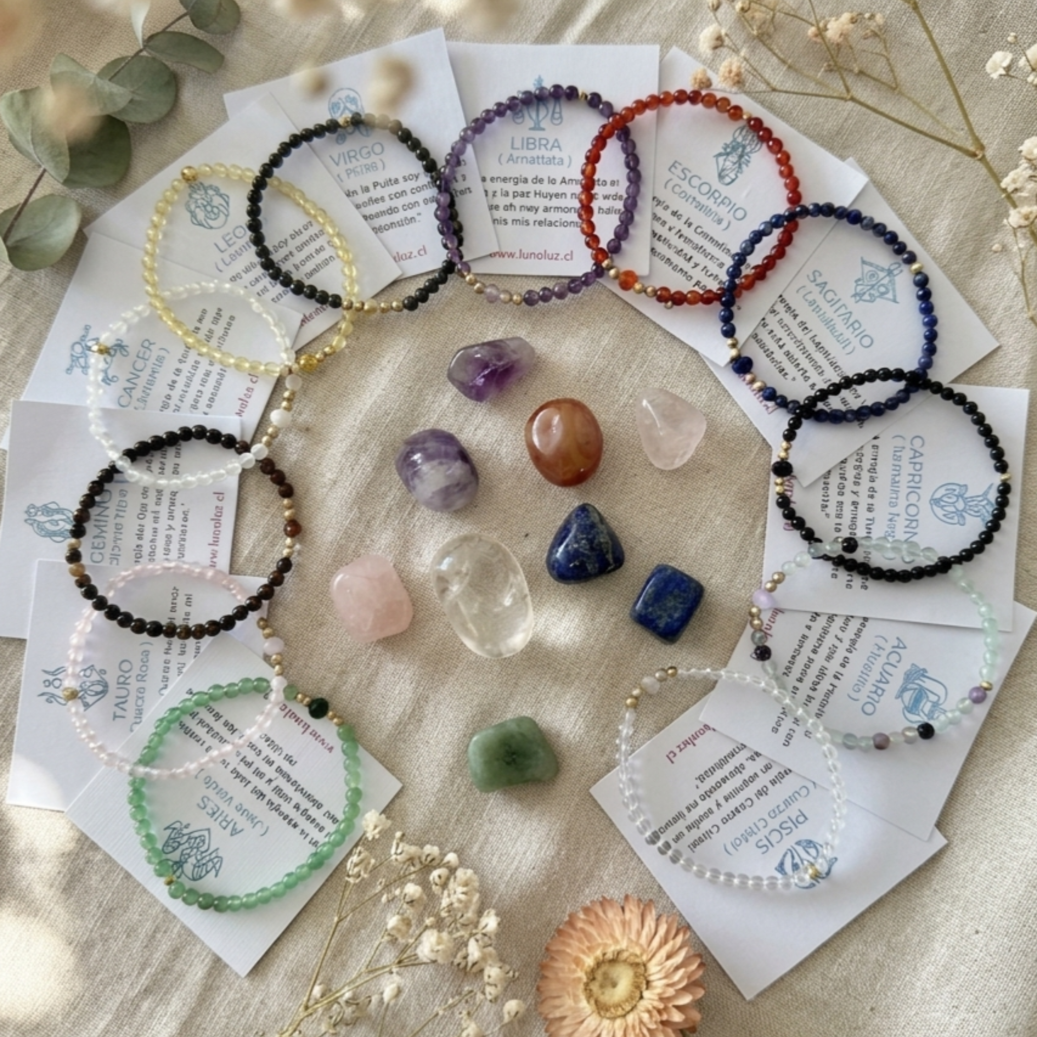 Pulseras Zodíaco con la energía de tu piedra más a fin