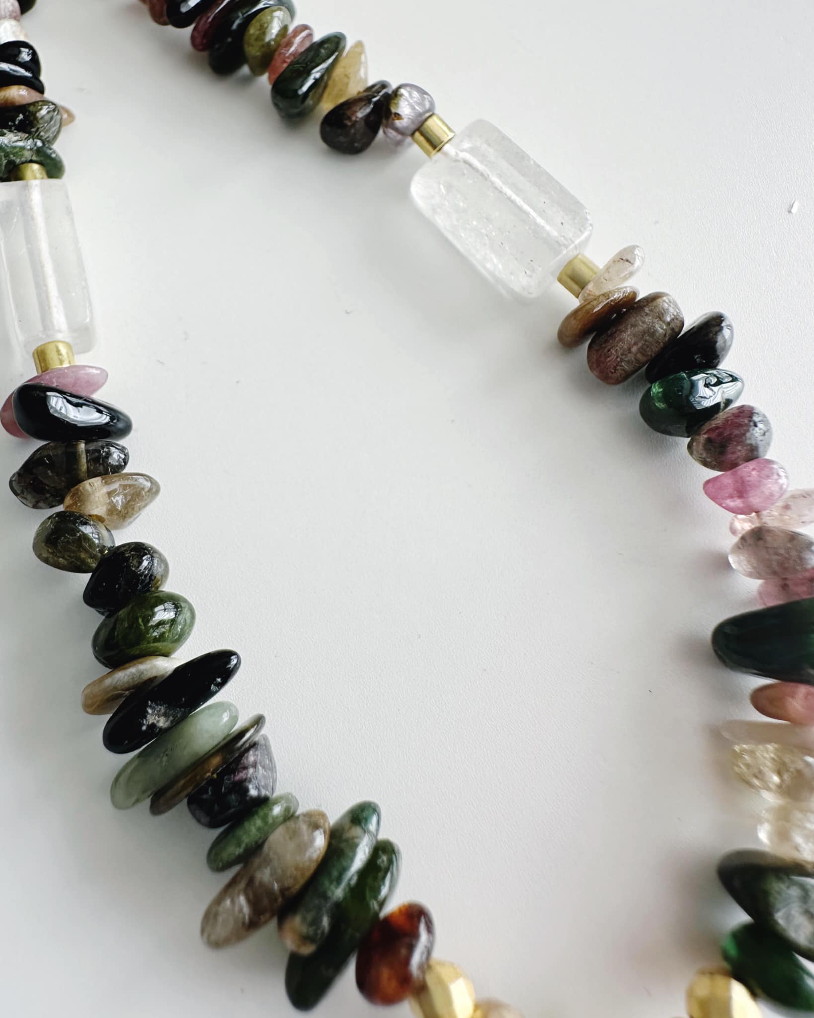 collar turmalinas y cubos de cuarzos