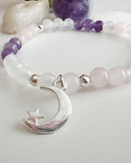 pulsera luna y estrella con cuarzos